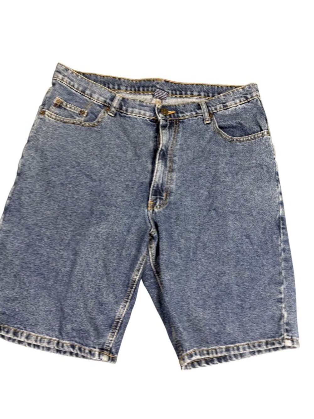 RK Brand Mens Blue Denim Shorts Size 36 Casual Five Pocket Zip Fly Mid Rise